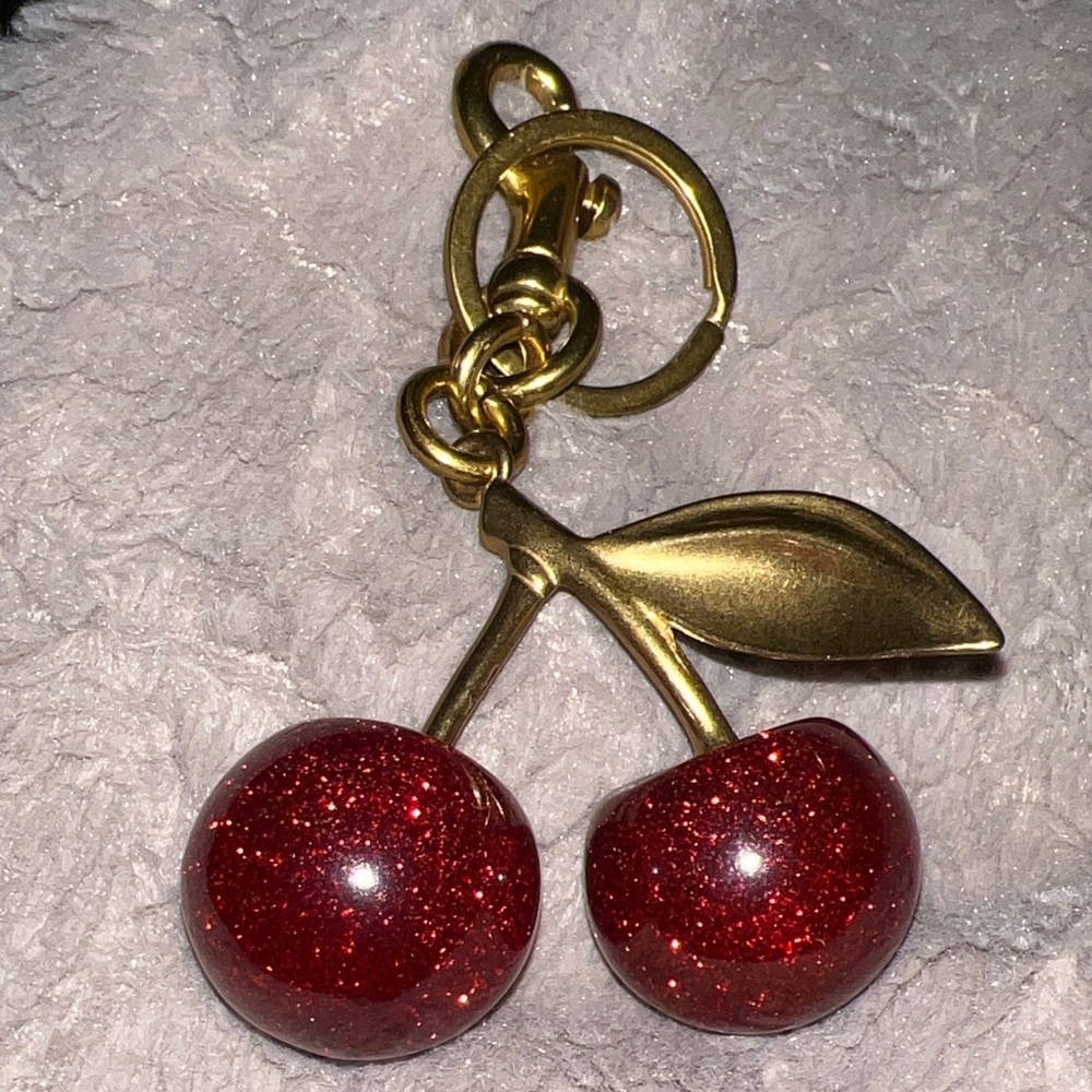 Cherry Key Holder with Gold Accents